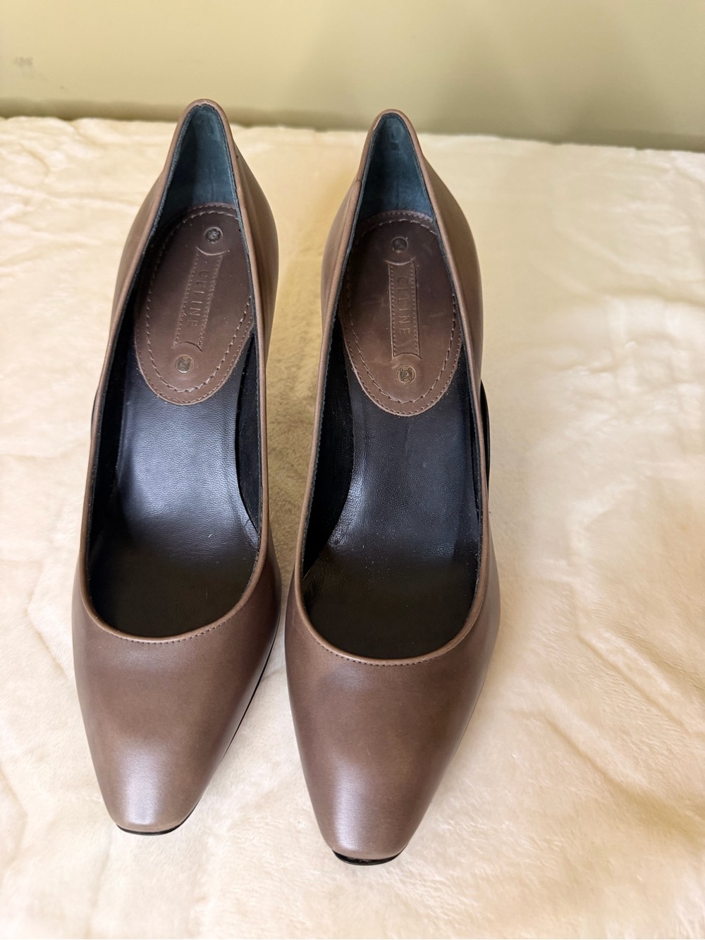 Celine Brown Leather Pumps